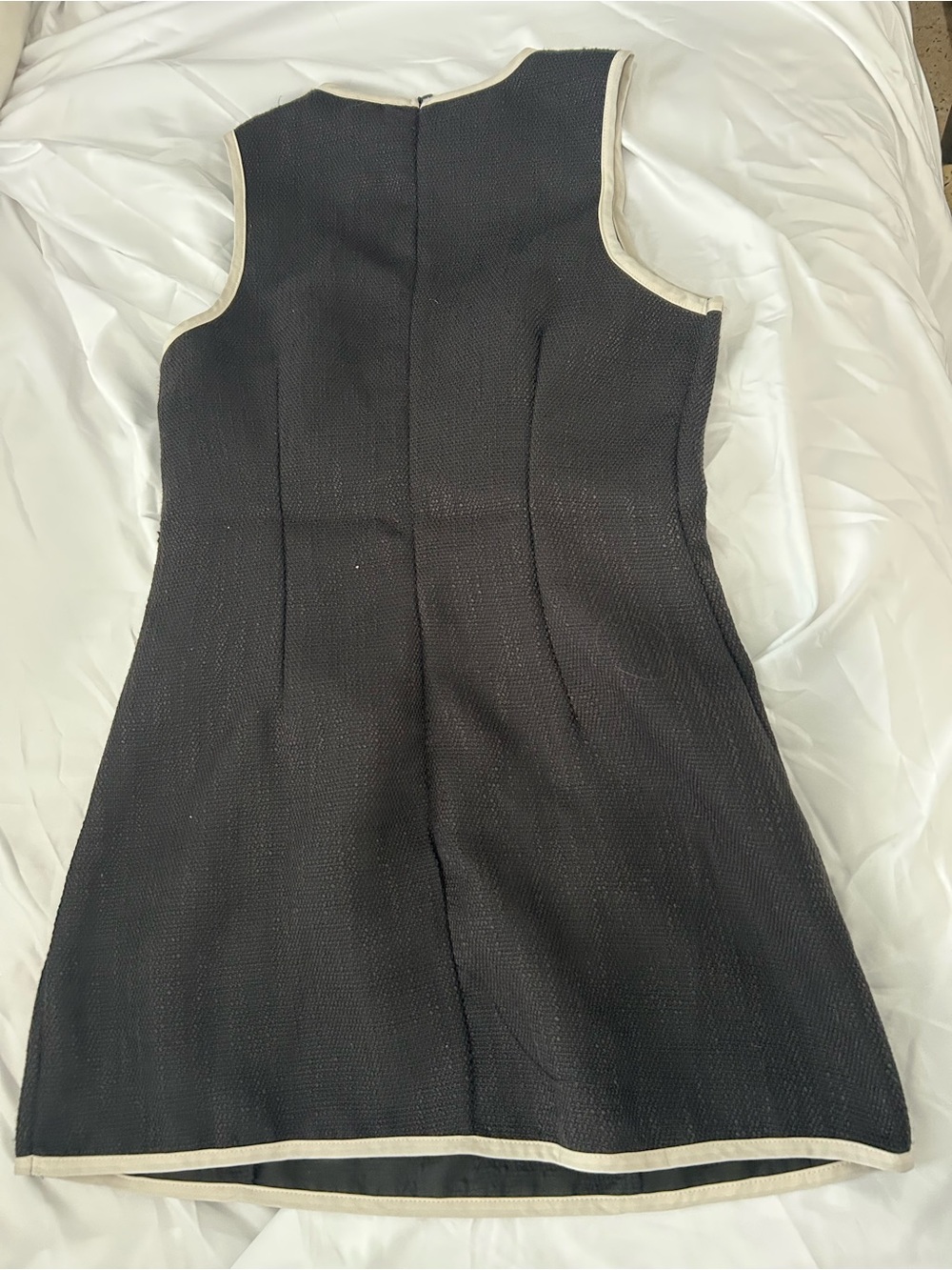 SHEIN Black Dress with Cream Trim